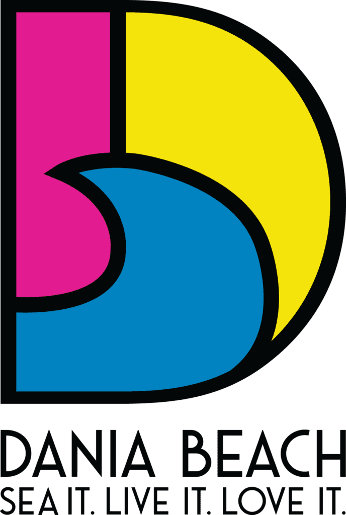 Dania Beach colorful D-shaped logo