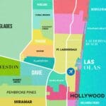 Stylized map of Fort Lauderdale and beaches